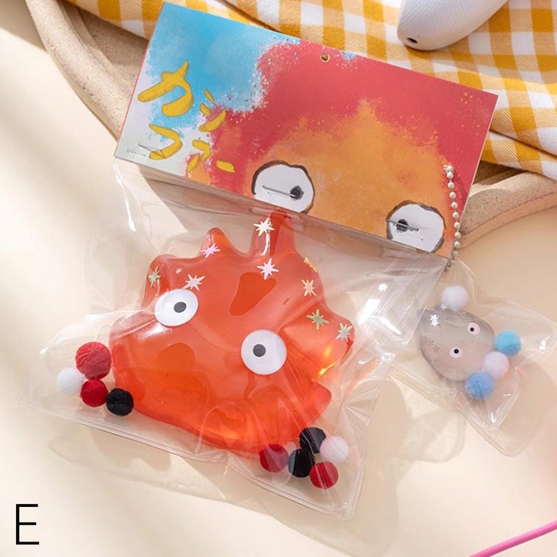 Calcifer: The Fire Demon (a popular Japanese toy) and Howl's Moving Castle (a Japanese film) - Creative Toys with Blue and Red Flames - Squeezable Toys